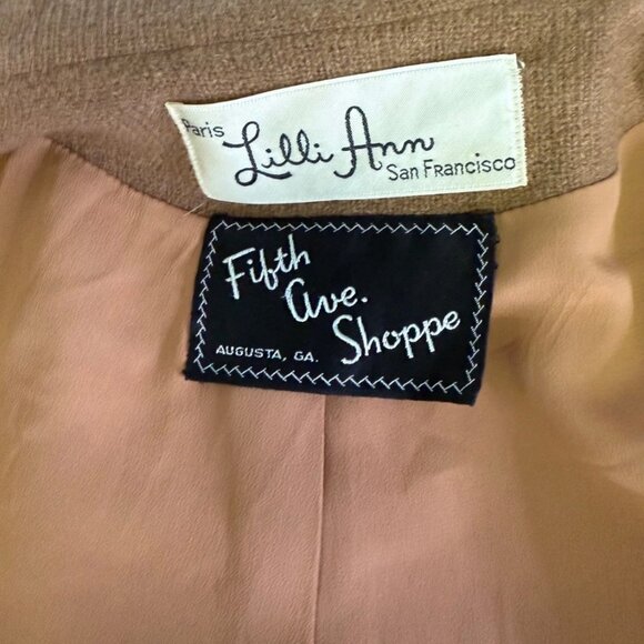 Vintage 1950s–1960s Lilli Ann Wool Suit with Detachable Mink Collar - Picture 6 of 12